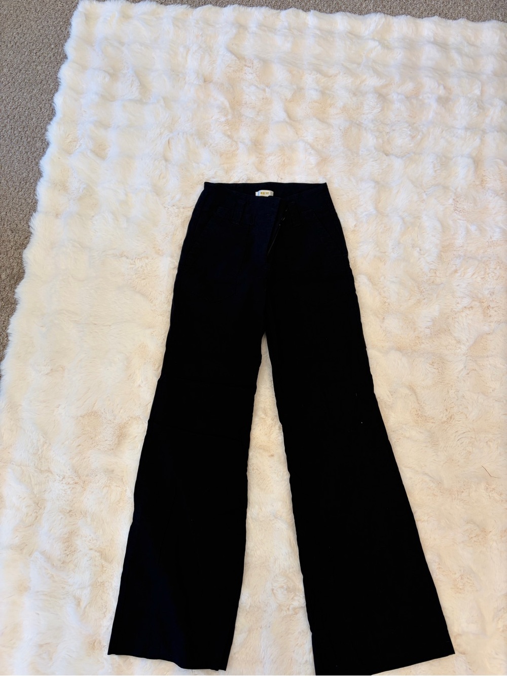 Maeve Black Wide-Leg Trousers
